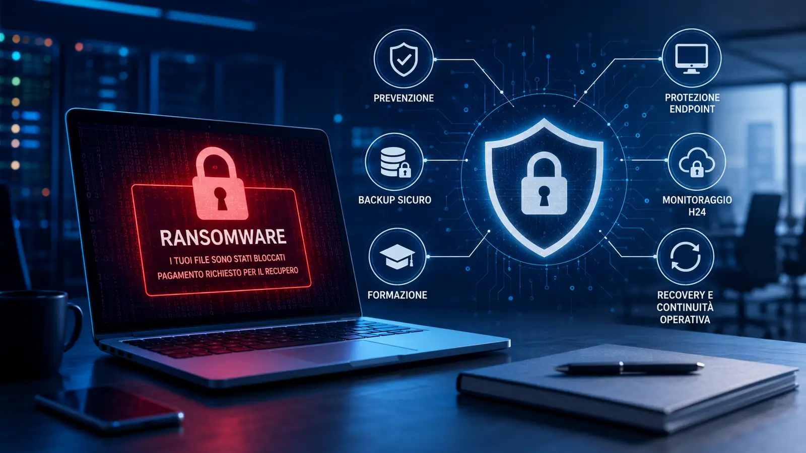 Ransomware soluzioni per PMI e scuole con backup, protezione endpoint e recovery