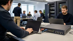 Immagine illustrativa di un corso Fortinet su cybersecurity e firewall